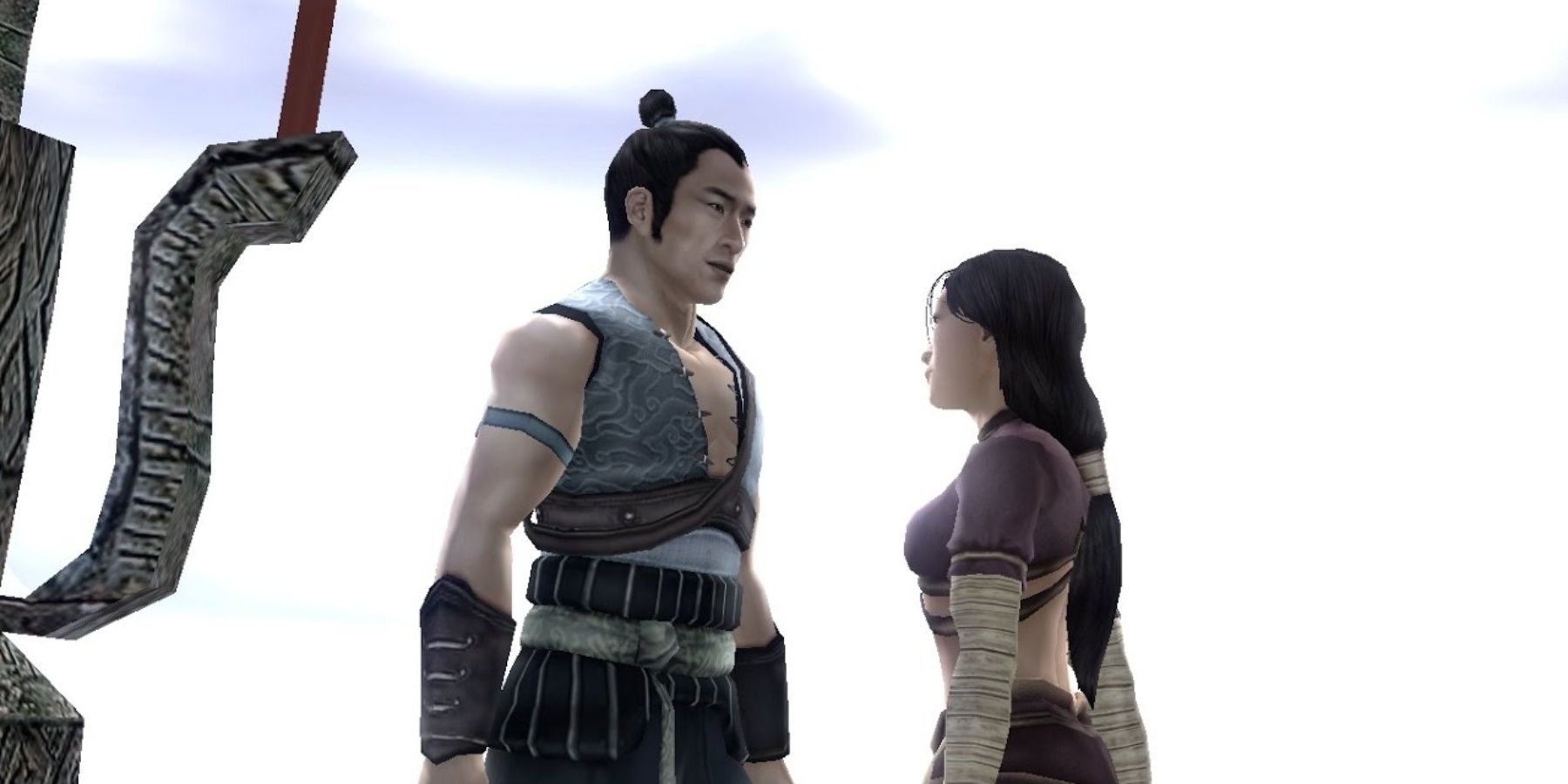 Jade Empire two characters looking at each other and smiling