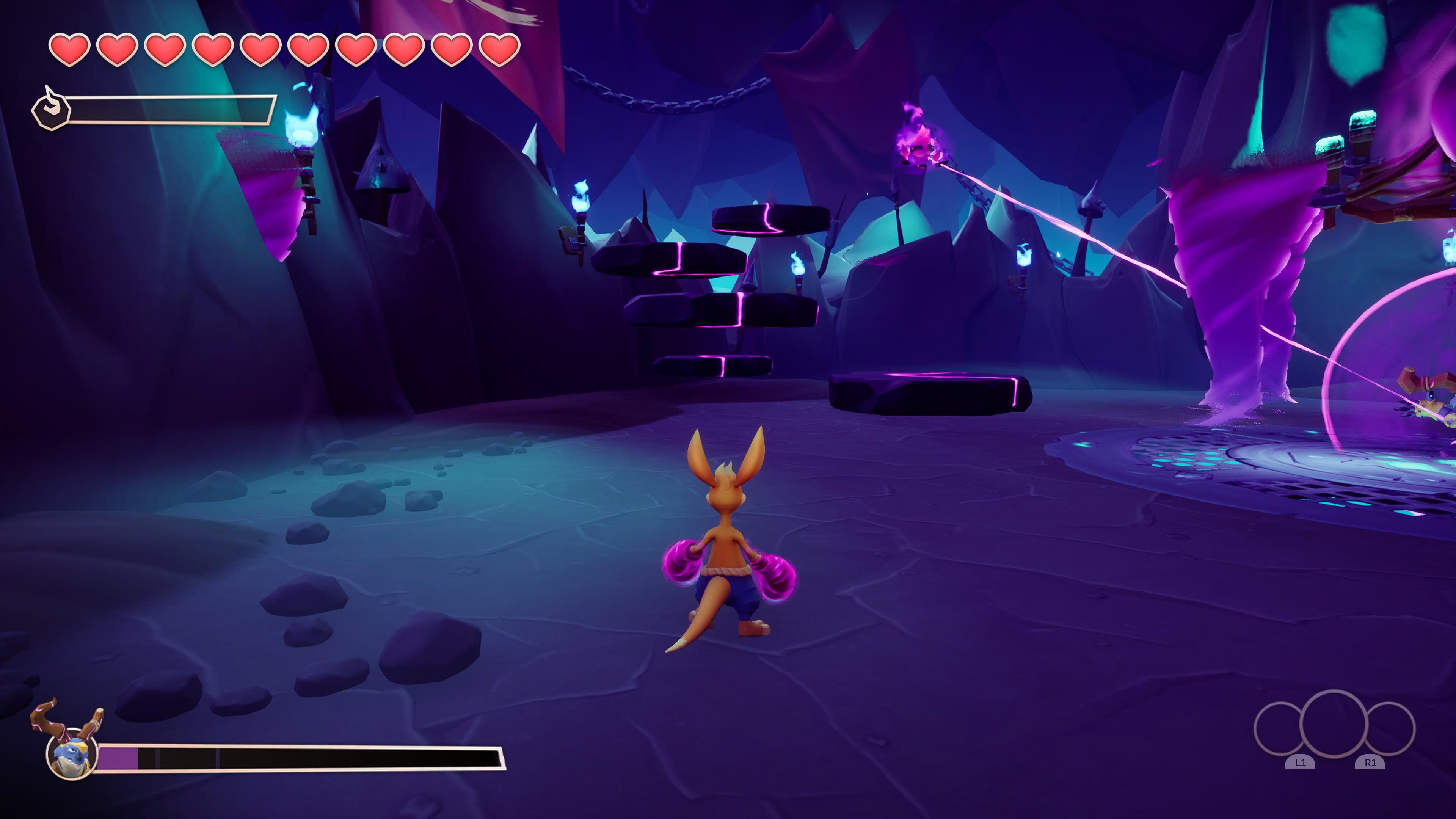 Platforming section in the third phase of The Terror fight