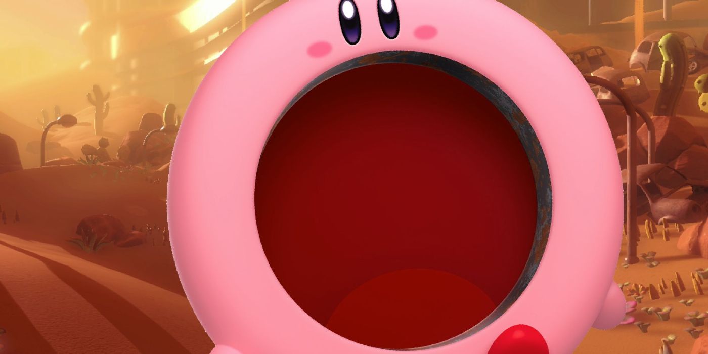 Kirby inhaling 