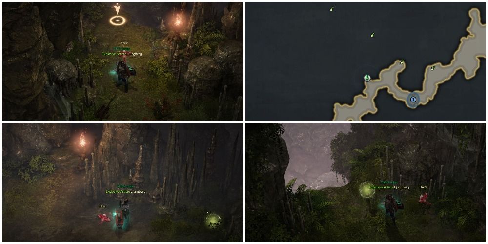 Mokoko Seed locations one and two in Aquilok's Head dungeon, Lost Ark
