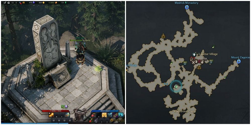 The location of the second mokoko seed in Lakebar, Lost Ark