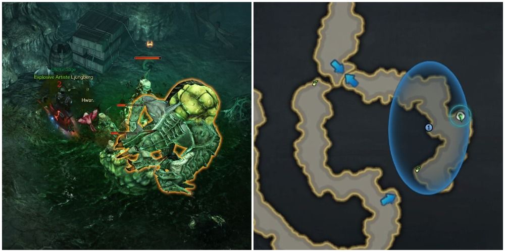 Lost Ark Yudia monster location for Dirty Mucus Lump