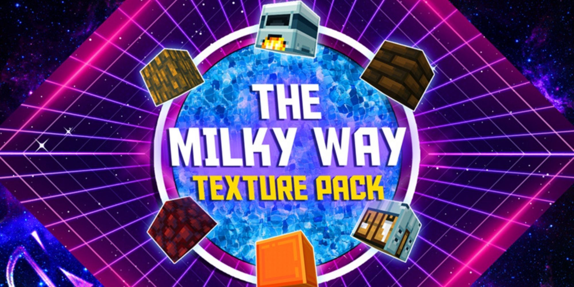 Milky Way Minecraft Texture Pack Official Cover with blocks