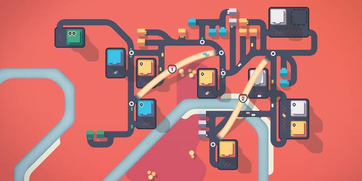 mini motorways gameplay showing the creation of road networks