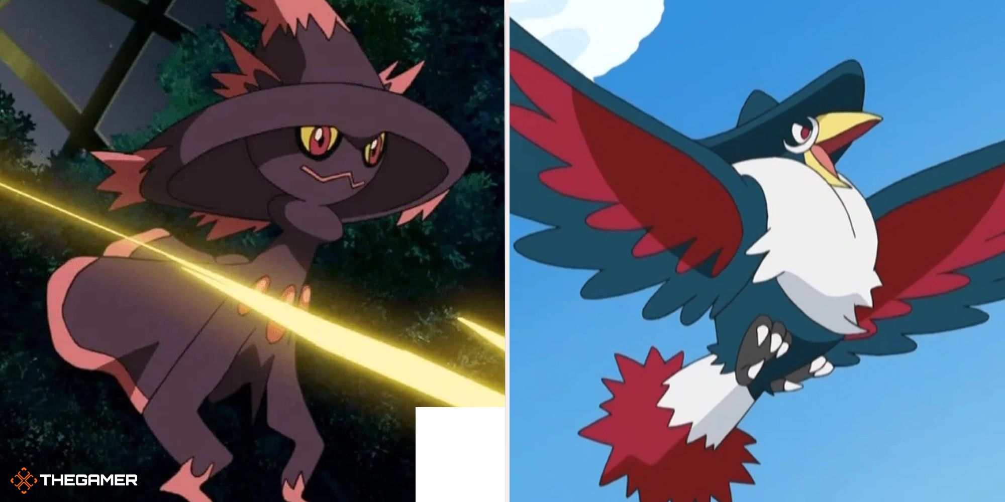 Mismagius (left), Honchcrow (right)