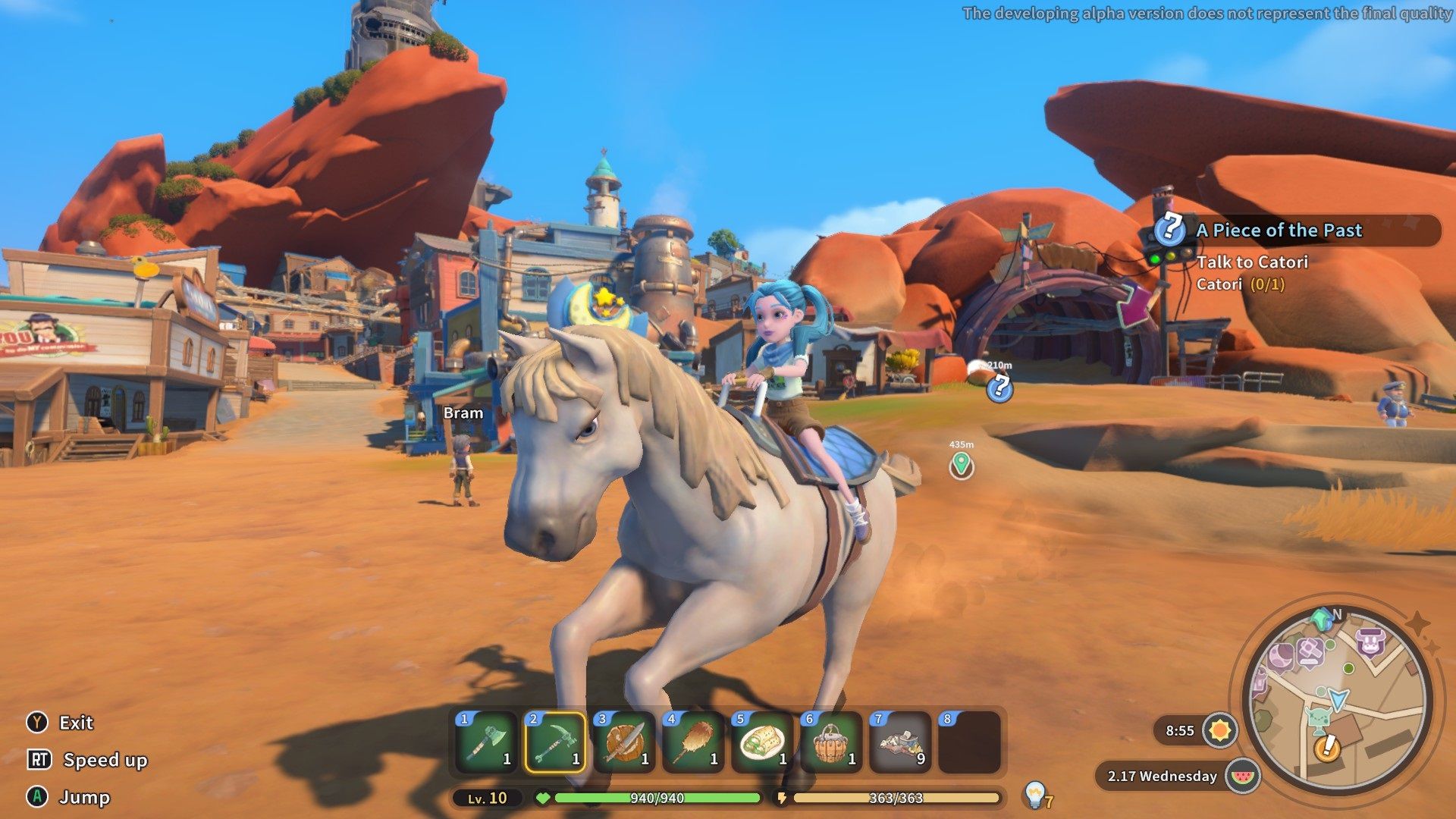 My Time At Sandrock - protagonist riding a horse