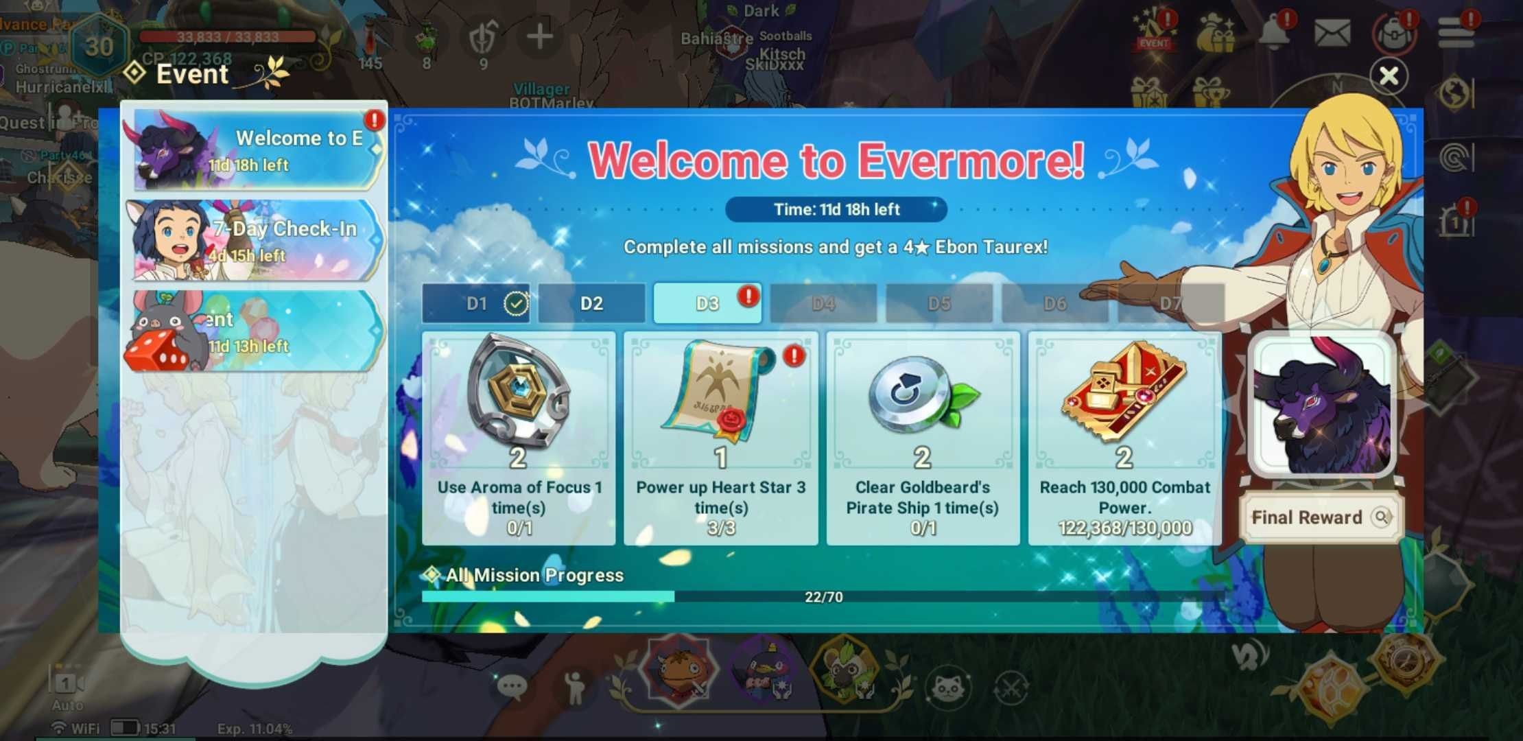 Ni No Kuni Cross Worlds Welcome To Evermore event menu