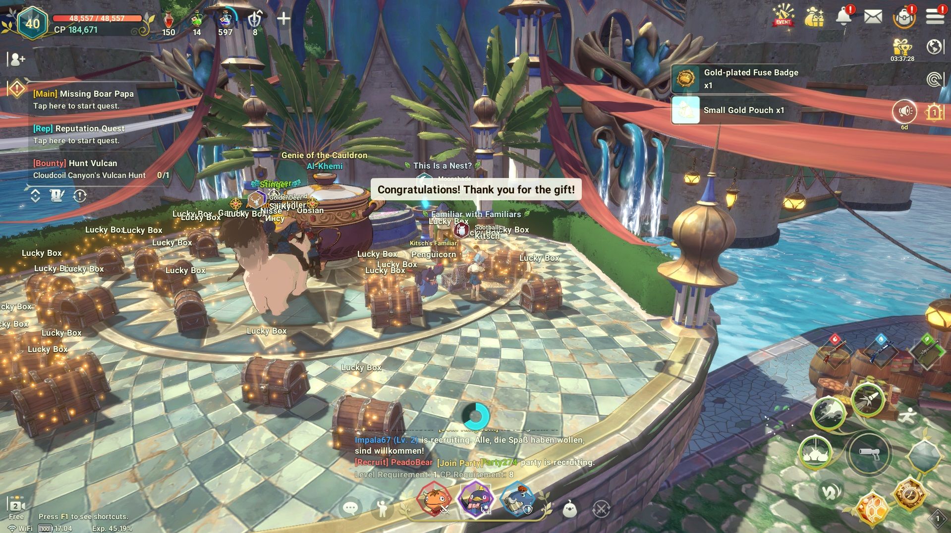 Ni No Kuni Crossworlds - player opening treasure chests near Al-Khemi