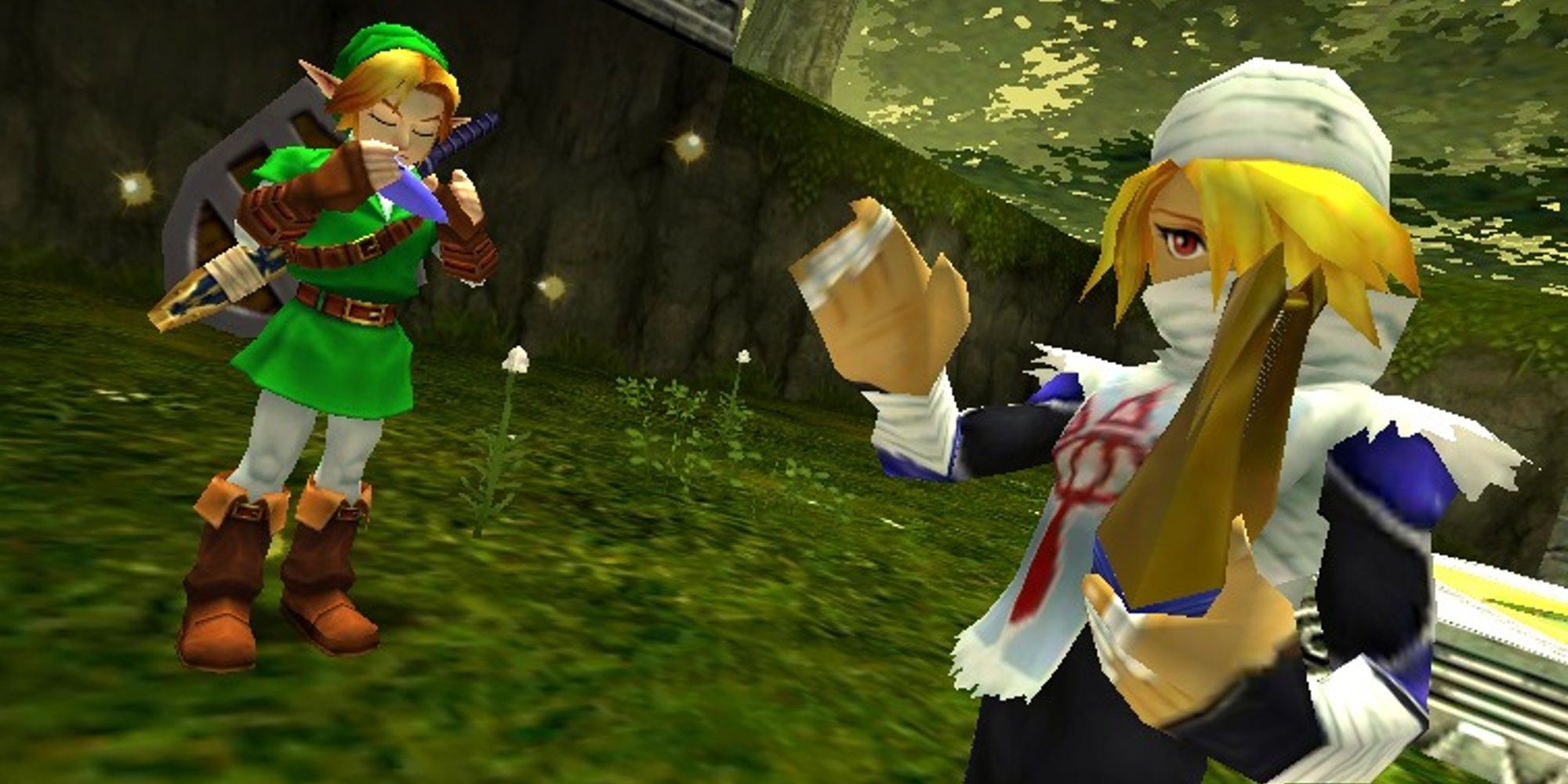Link and Sheik in The Legend of Zelda: Ocarina Of Time 