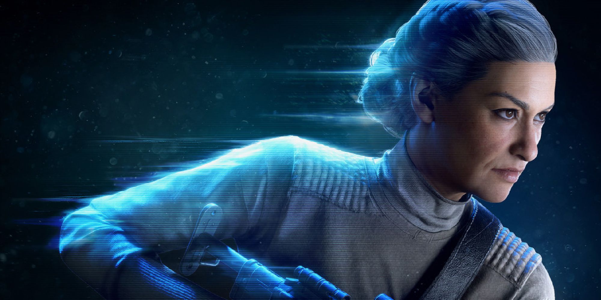 Older Iden Versio in her Resistance attire in the Battlefront 2 additional story DLC. 