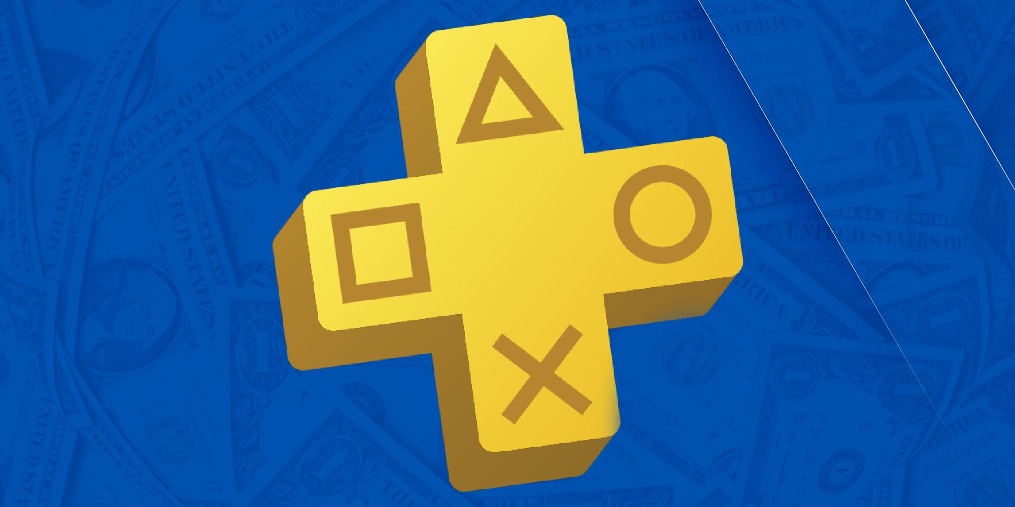 PS Plus logo on a Money background