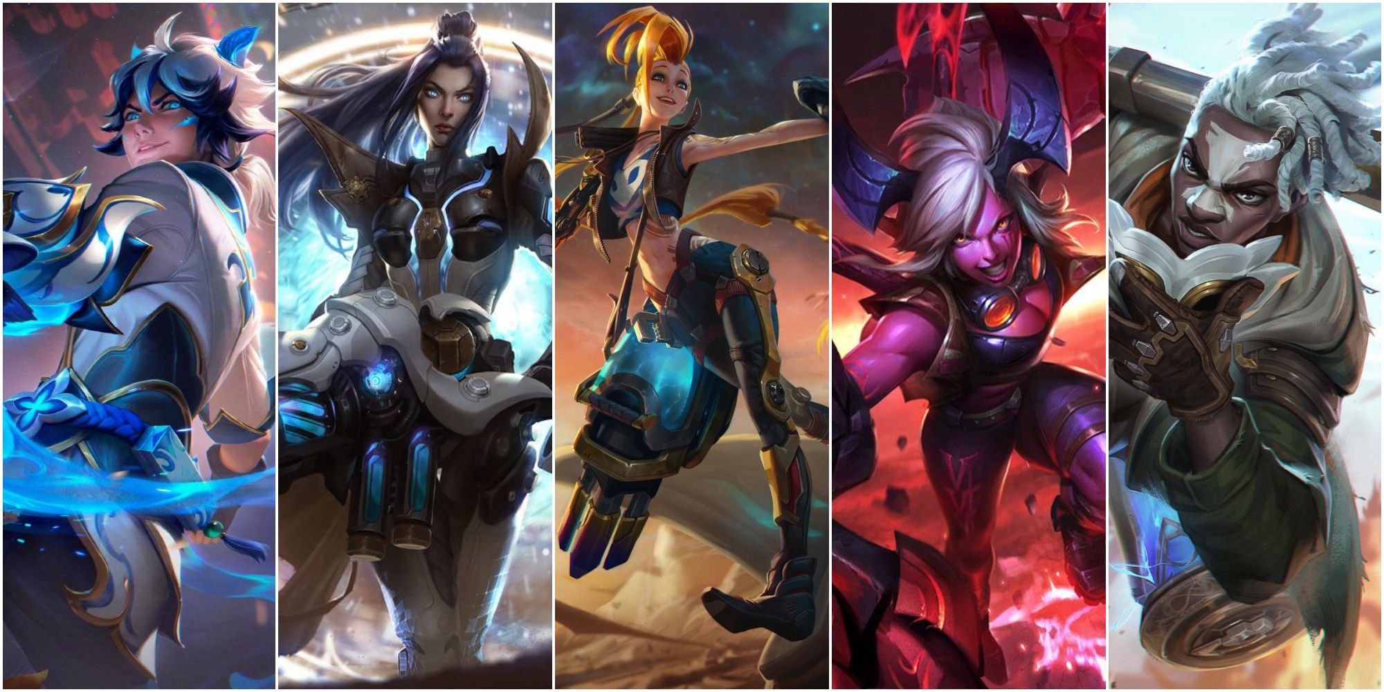 League of Legends 10 Best Champions From Zaun & Piltover feature photo featuring Ezreal, Caitlyn, Jinx, Vi, and Ekko