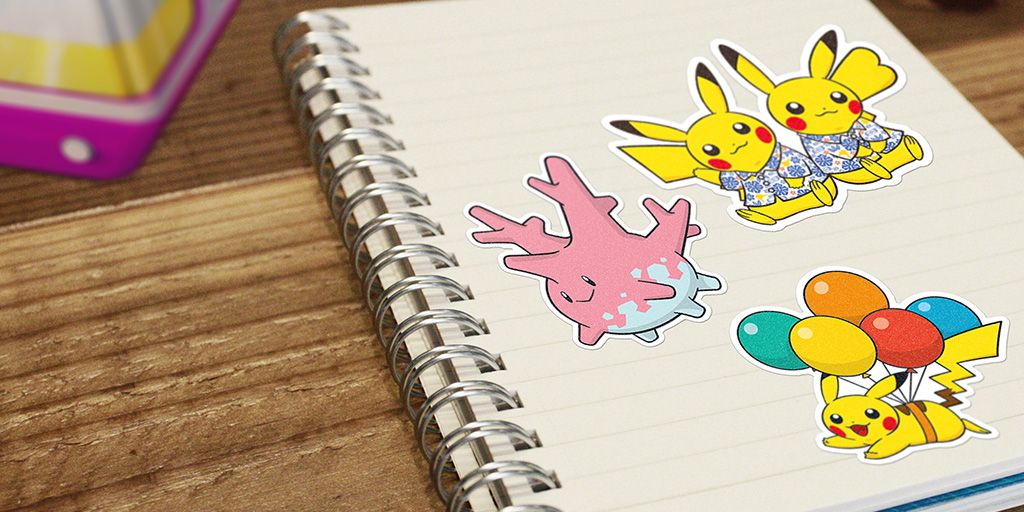 Stickers from the Pokemon Go Air Adventures Event 