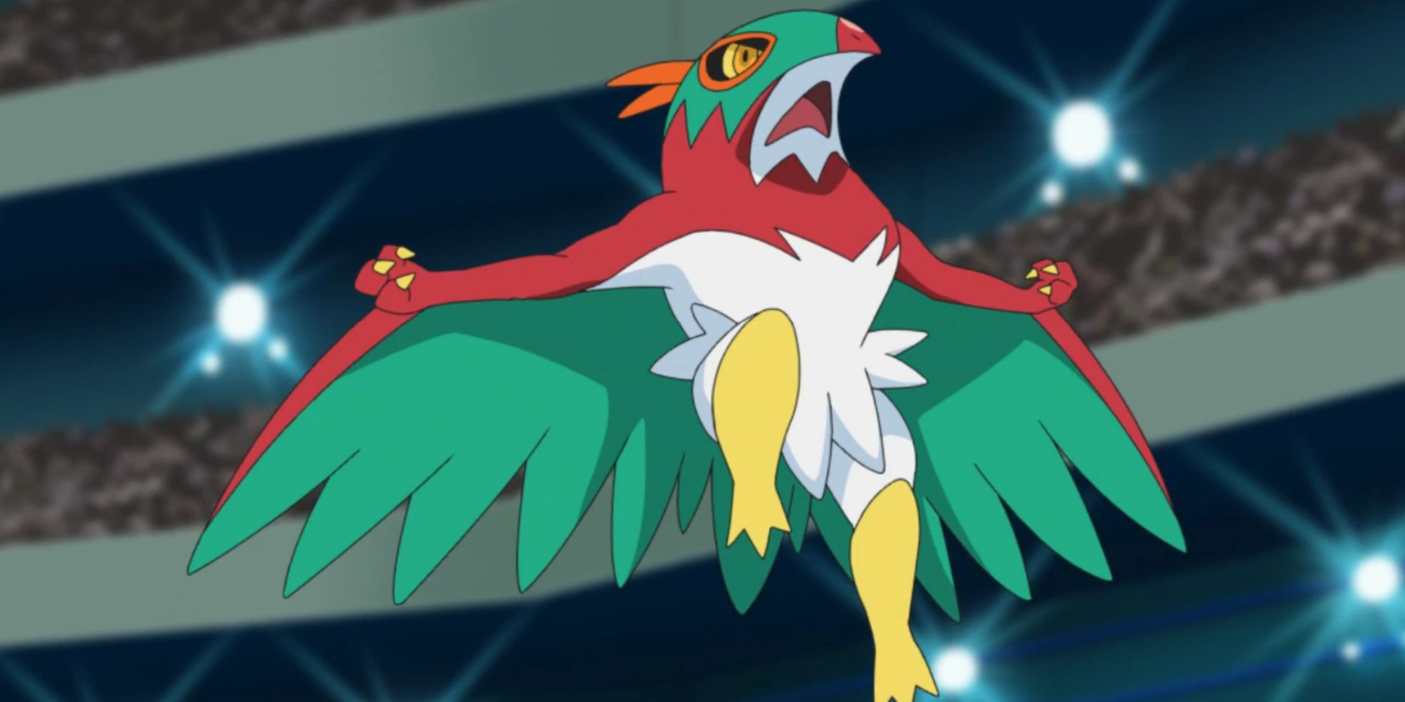 Pokemon Hawlucha Jumping In The Anime