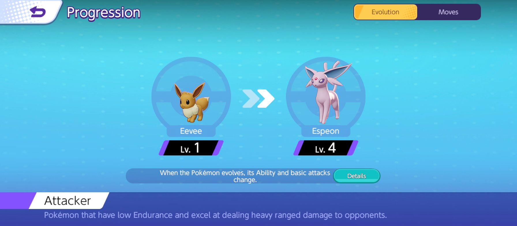 Espeon Progression from Pokemon Unite