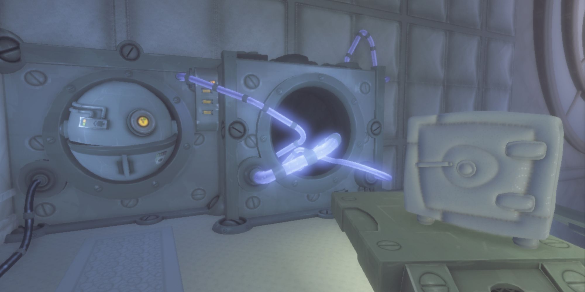 Screenshot Of Puzzle with safe in the fluffy dimension Quantum Conundrum