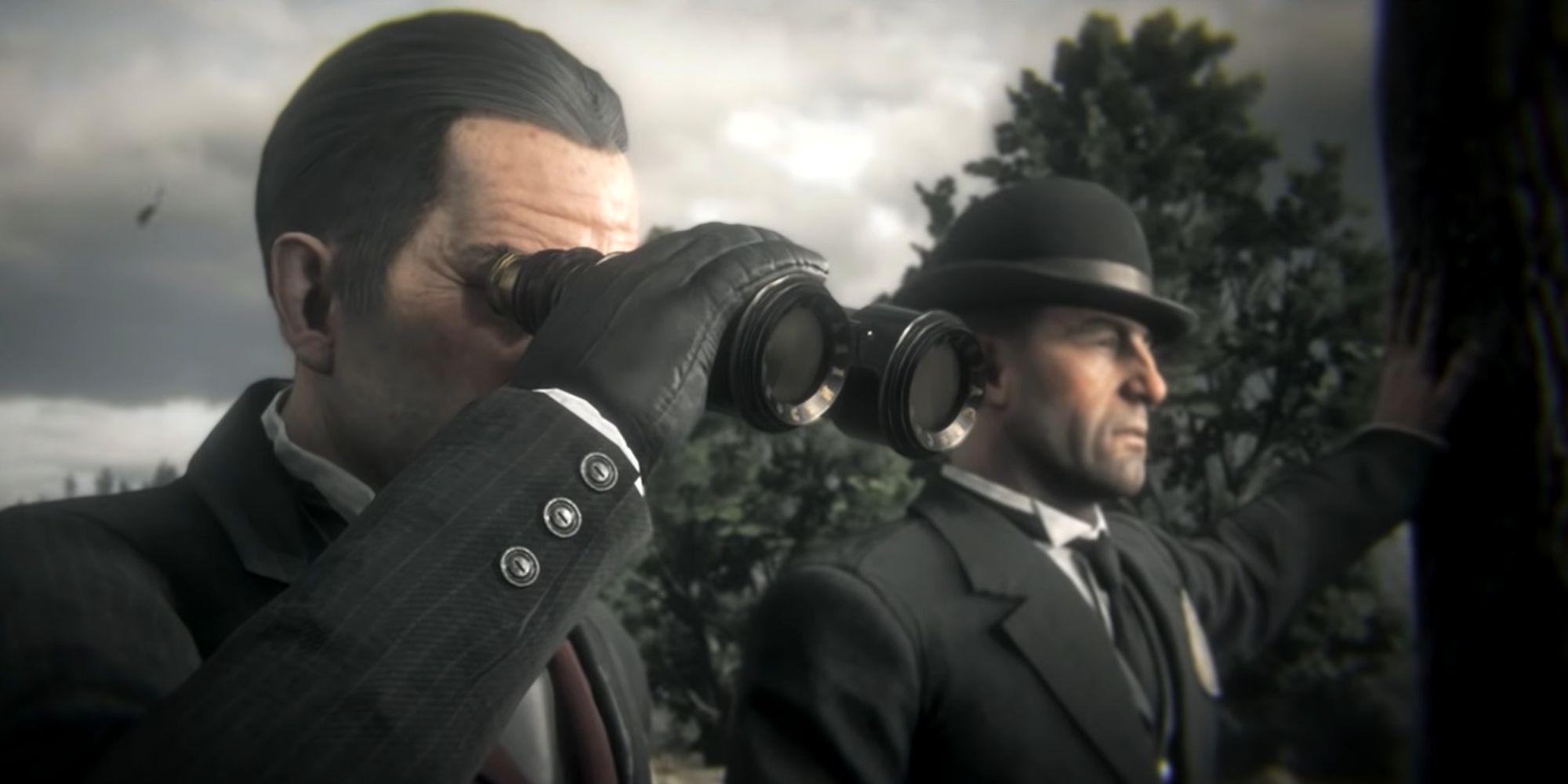 Red Dead Redemption 2 Screenshot Of Pinkerton Spying
