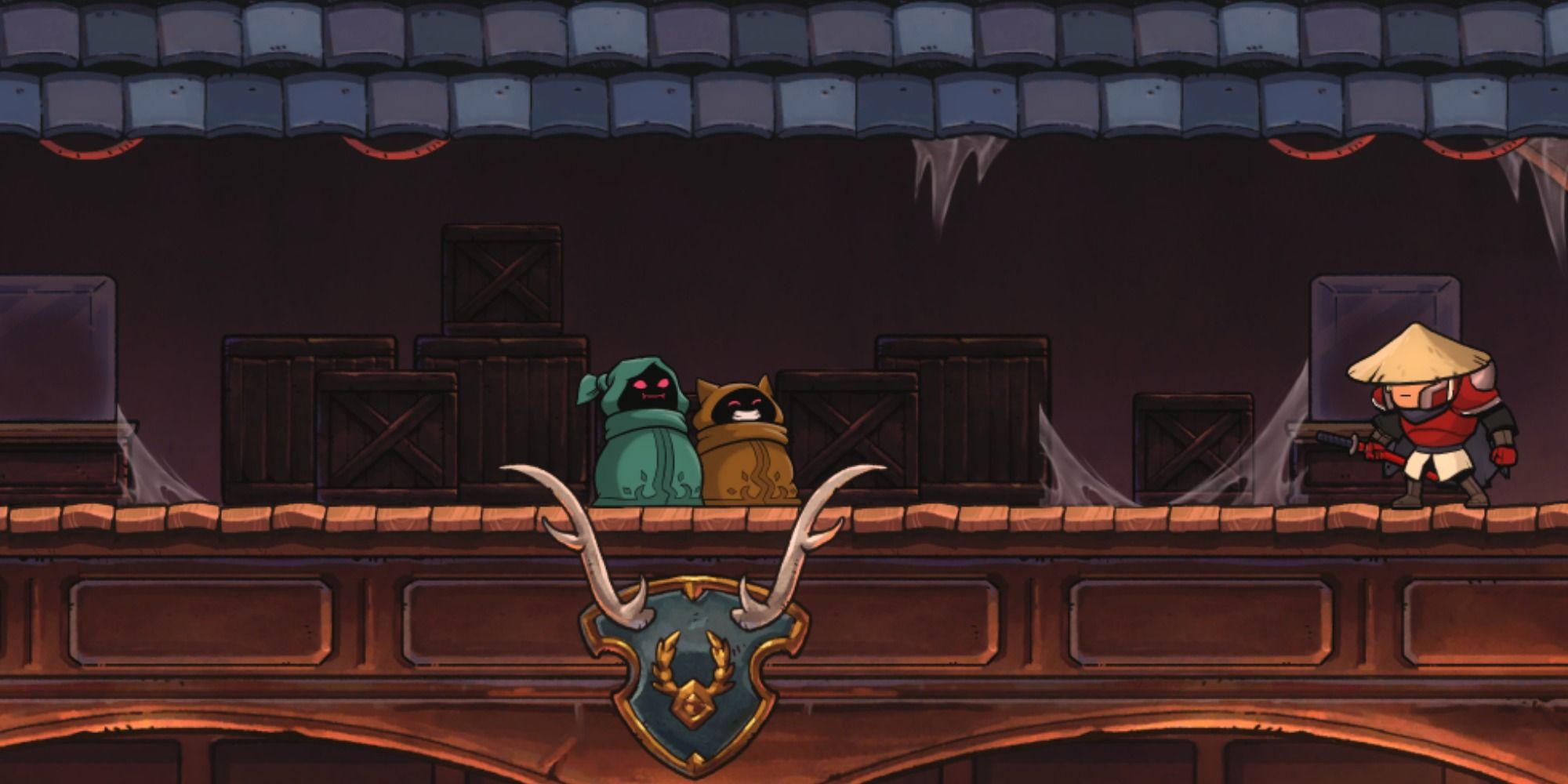 The Keres Twins in The Soul Shop in Rogue Legacy 2
