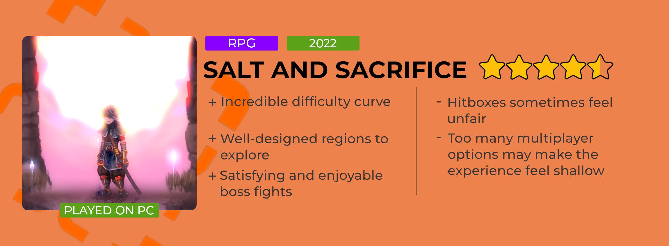 Salt and Sacrifice Review Card