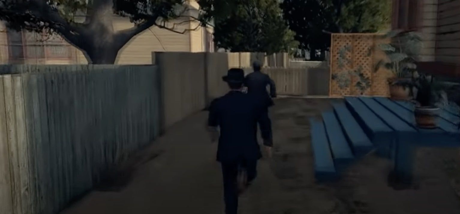 LA Noire Phelps chasing after the suspect