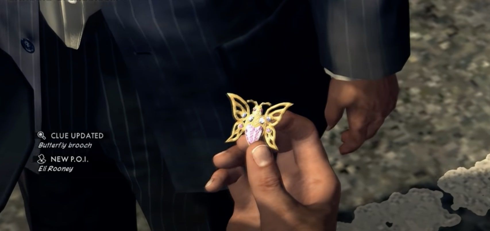 LA Noire The victim's golden butterfly brooch