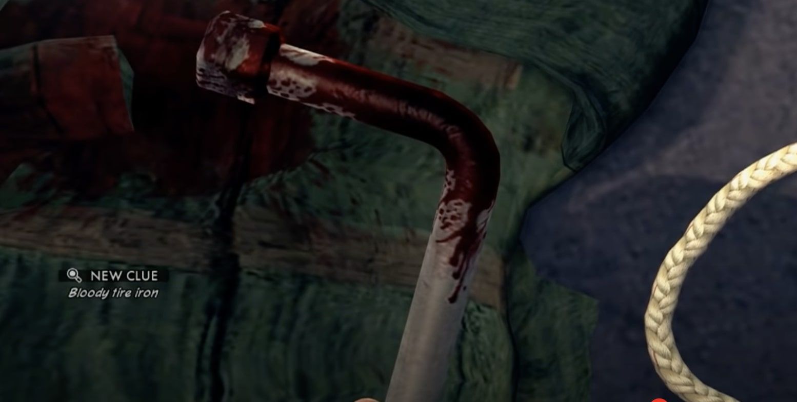 LA Noire Bloody tire iron clue