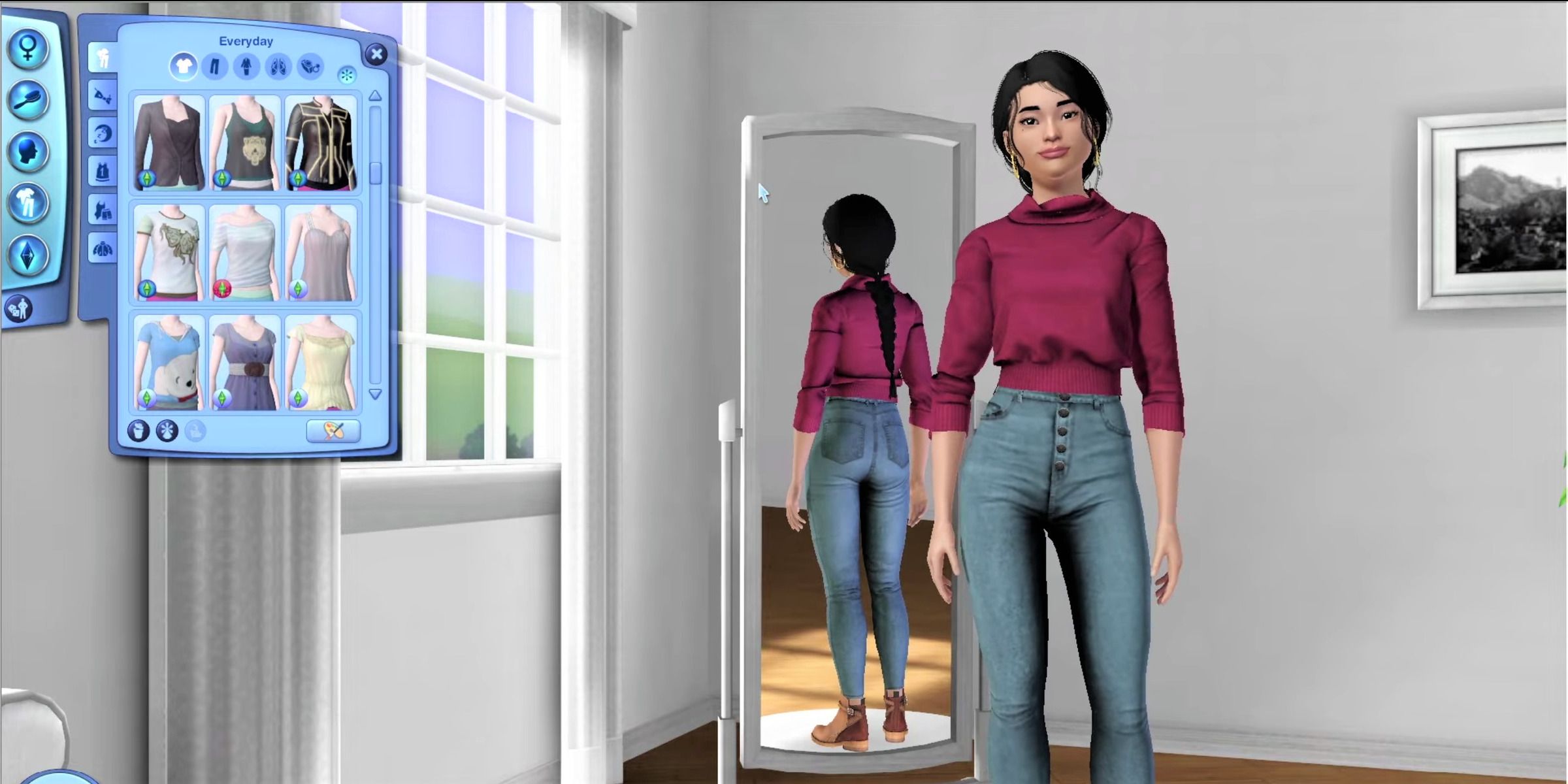 Pauline Wan stands in CAS, with default hair, makeup, and clothing replacements.