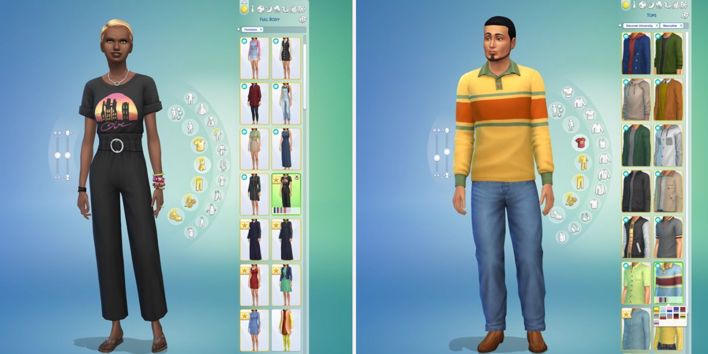 Sims 4 cas options DU
