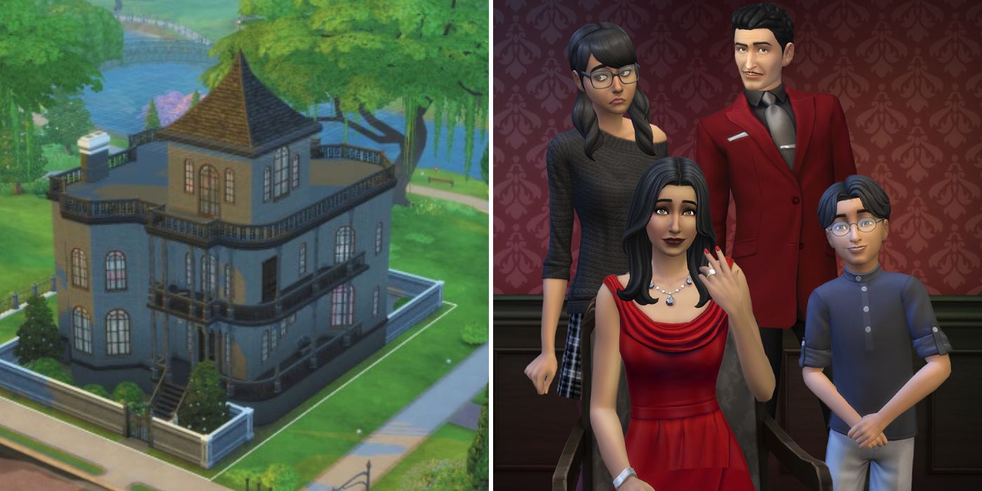 Sims 4 goths and house