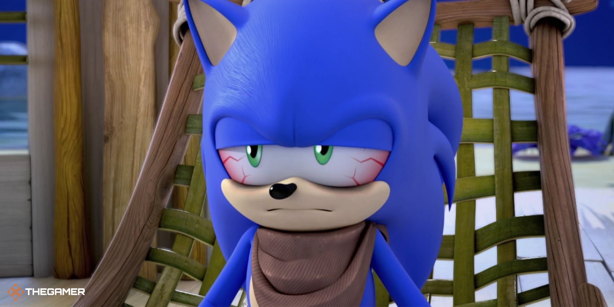 Sonic looking tired.