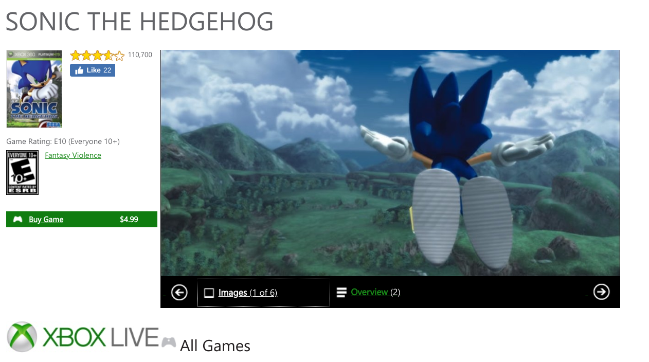 Sonic06XboxStore