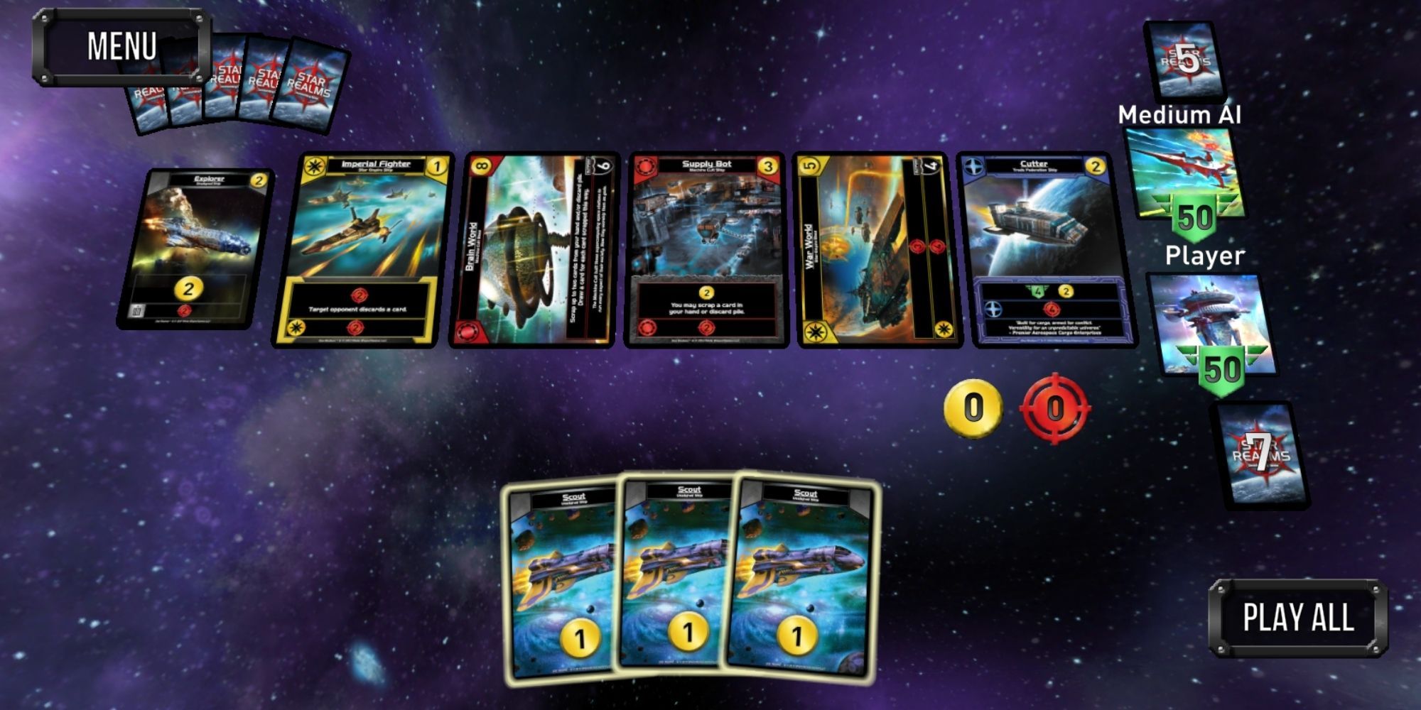 Star Realms - Gameplay against the AI
