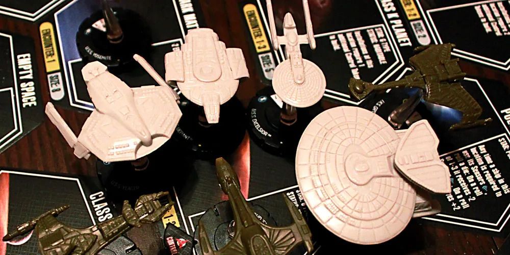 Image showing the ship models from the Star Trek Fleet Captains tabletop game