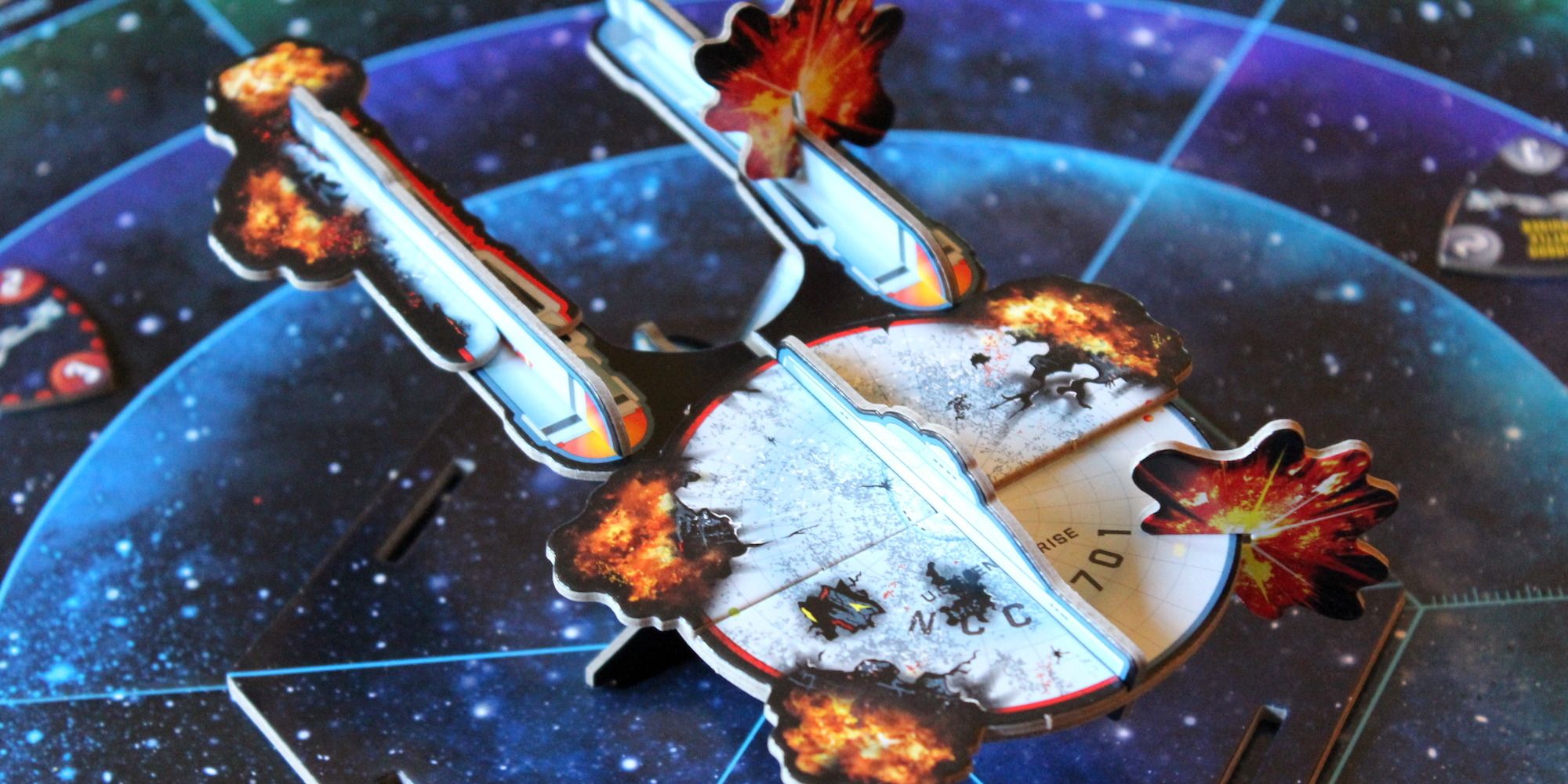 Image of an Enterprise playing piece from the Star Trek Panic! tabletop game