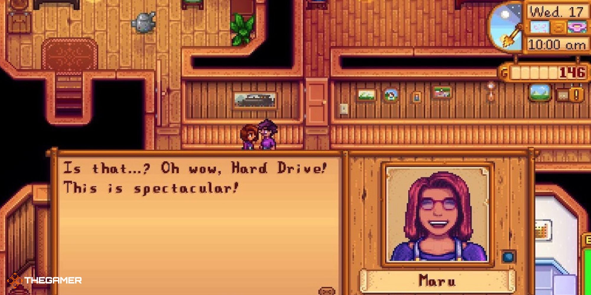 Stardew Valley - giving Maru a hard drive
