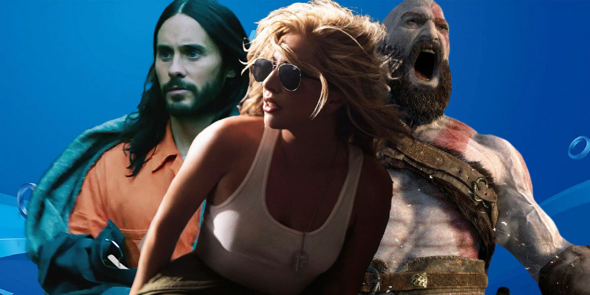 State of Play header with Jared Leto as Morbius, Lady Gaga in Top Gun, and Kratos screaming