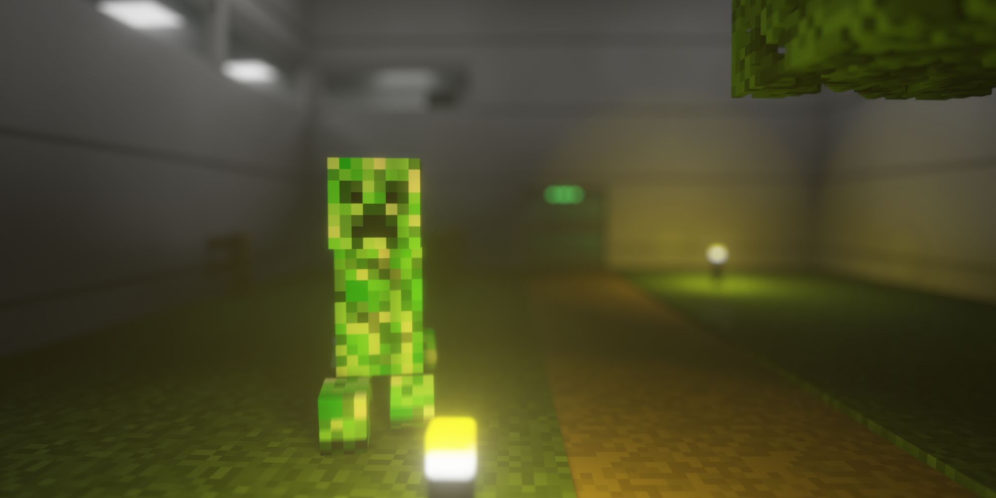 Teardown Mod Creeper Facility creeper walking through dimly lit room