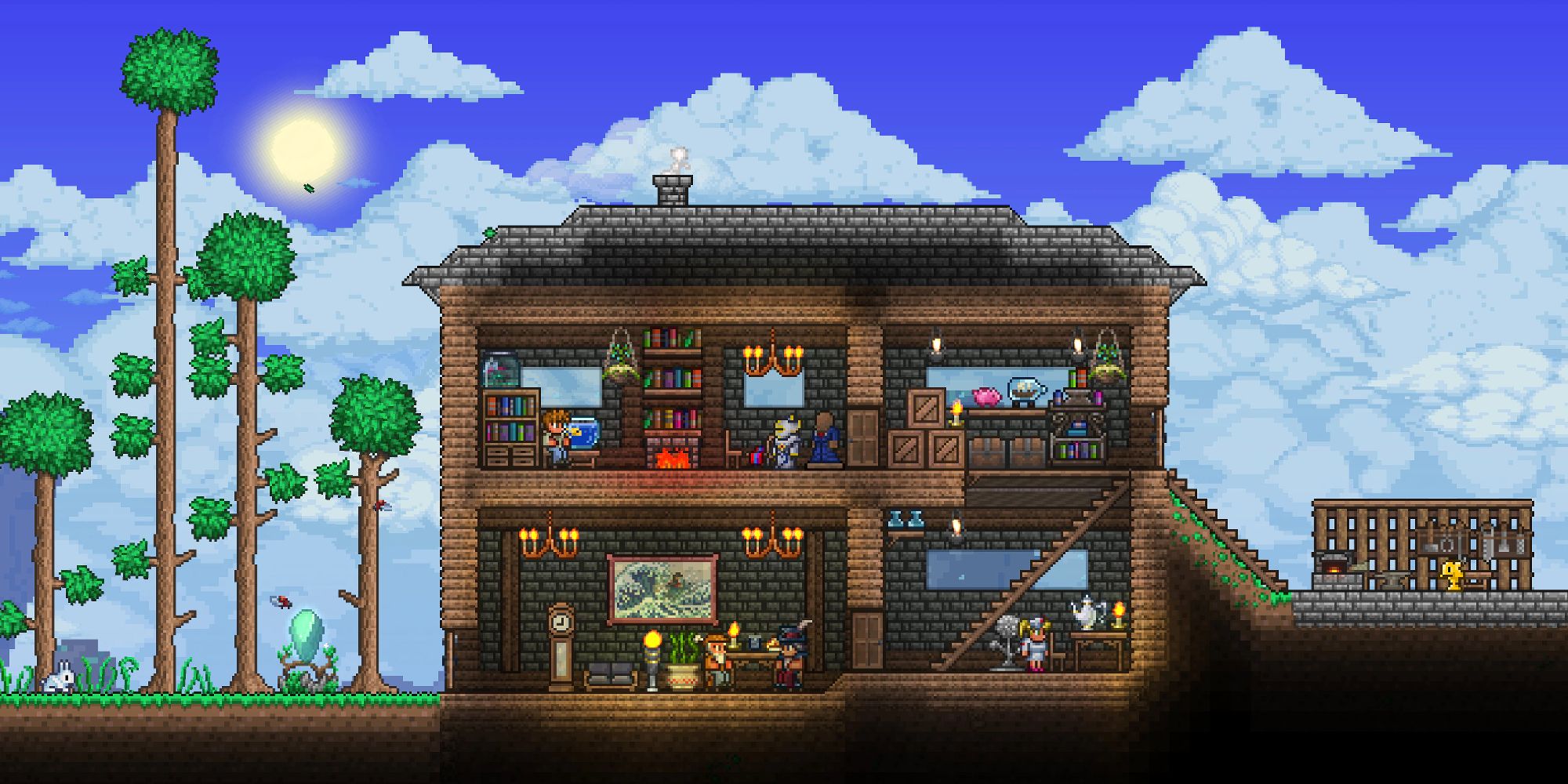 A House With Residents In Terraria