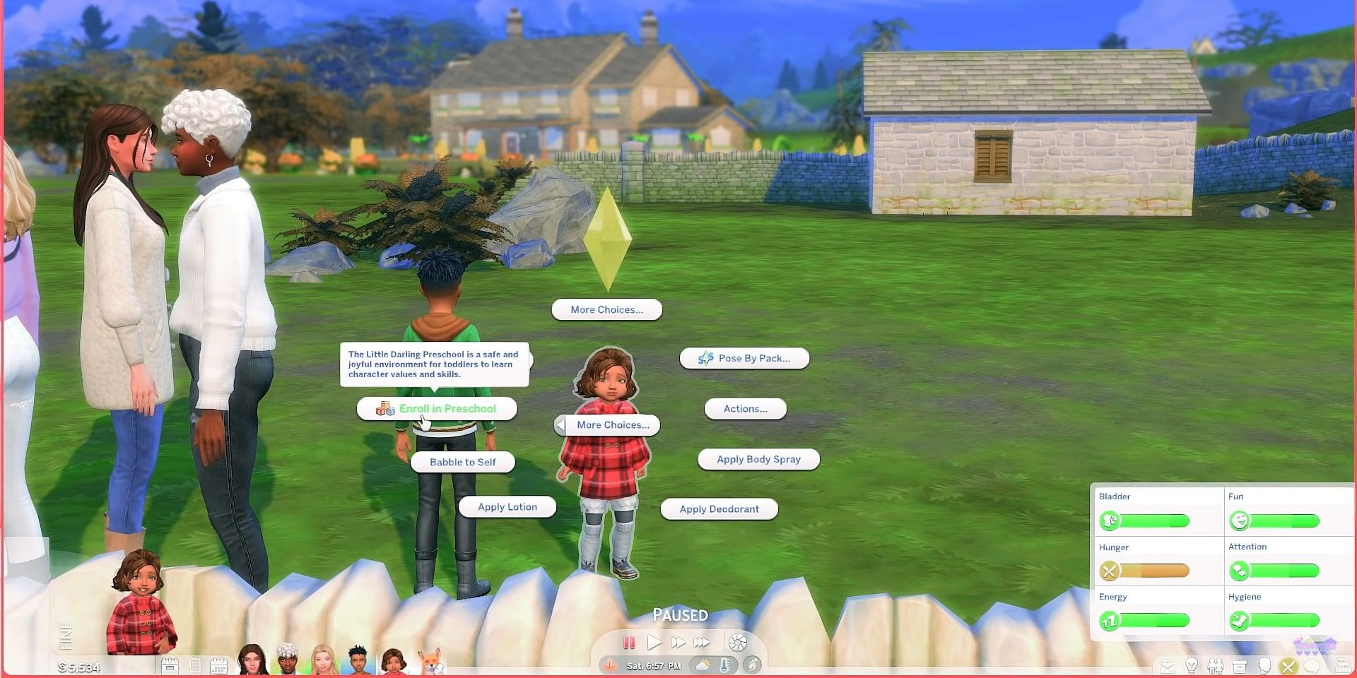 The Sims 4 Education Overhaul Preschool Menu