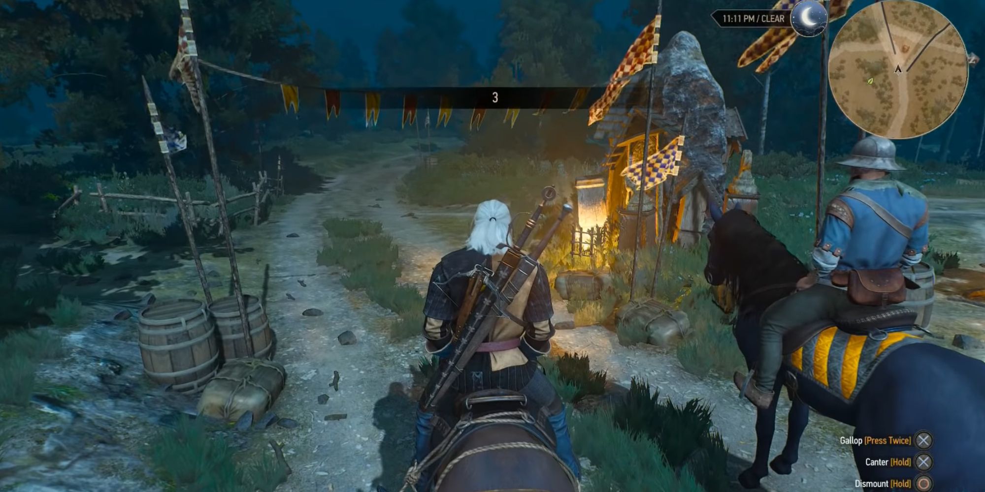 The Witcher 3 Screenshot Of Geralt Horse Race