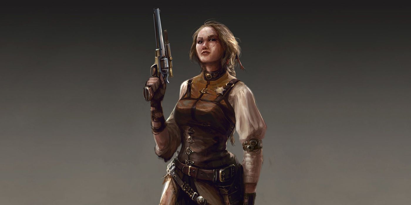 A wild west female gunslinger