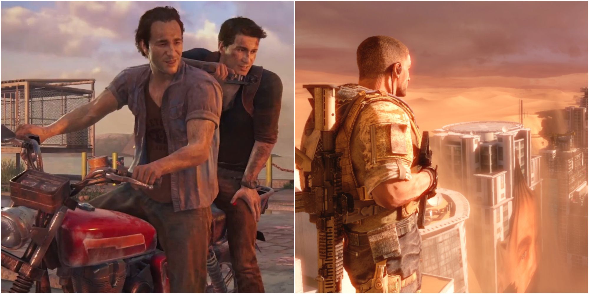 Third-Person Shooter Featured Split Image Uncharted and Spec Ops The Line