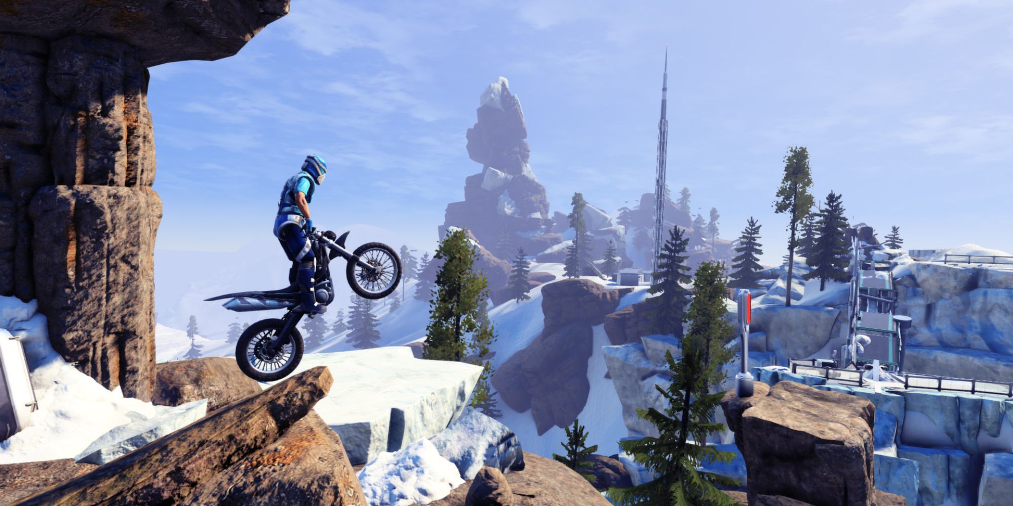 Trials Fusion Screenshot Of Snowy Mountain Track