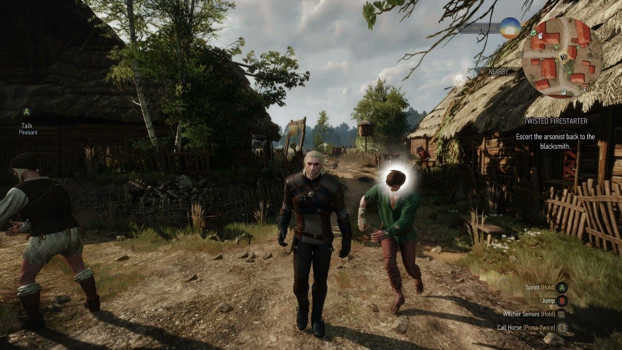 Twisted Firestarter Geralt Napp Axii escort turn in option White Orchard The Witcher 3