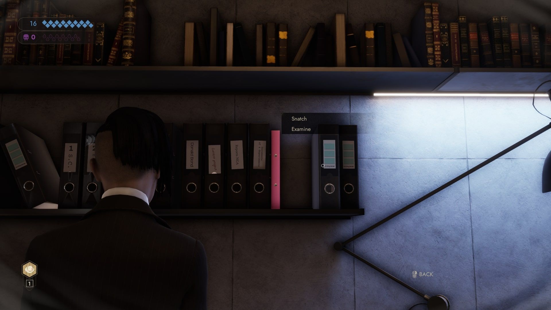 Vampire: The Masquerade - Swansong leysha collecting Drory's pink folder containing information on Journey