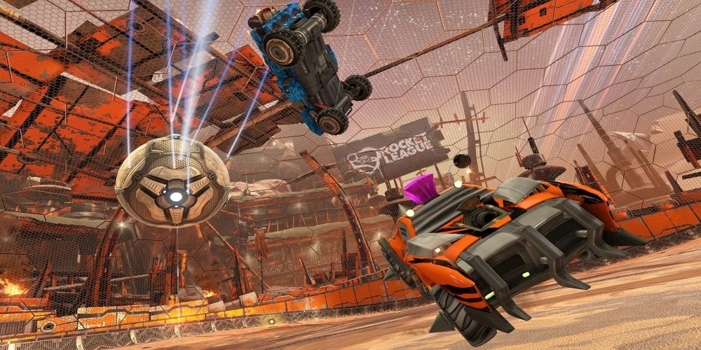 Wasteland Cars In Air With Ball Rocket League Arena Ranked