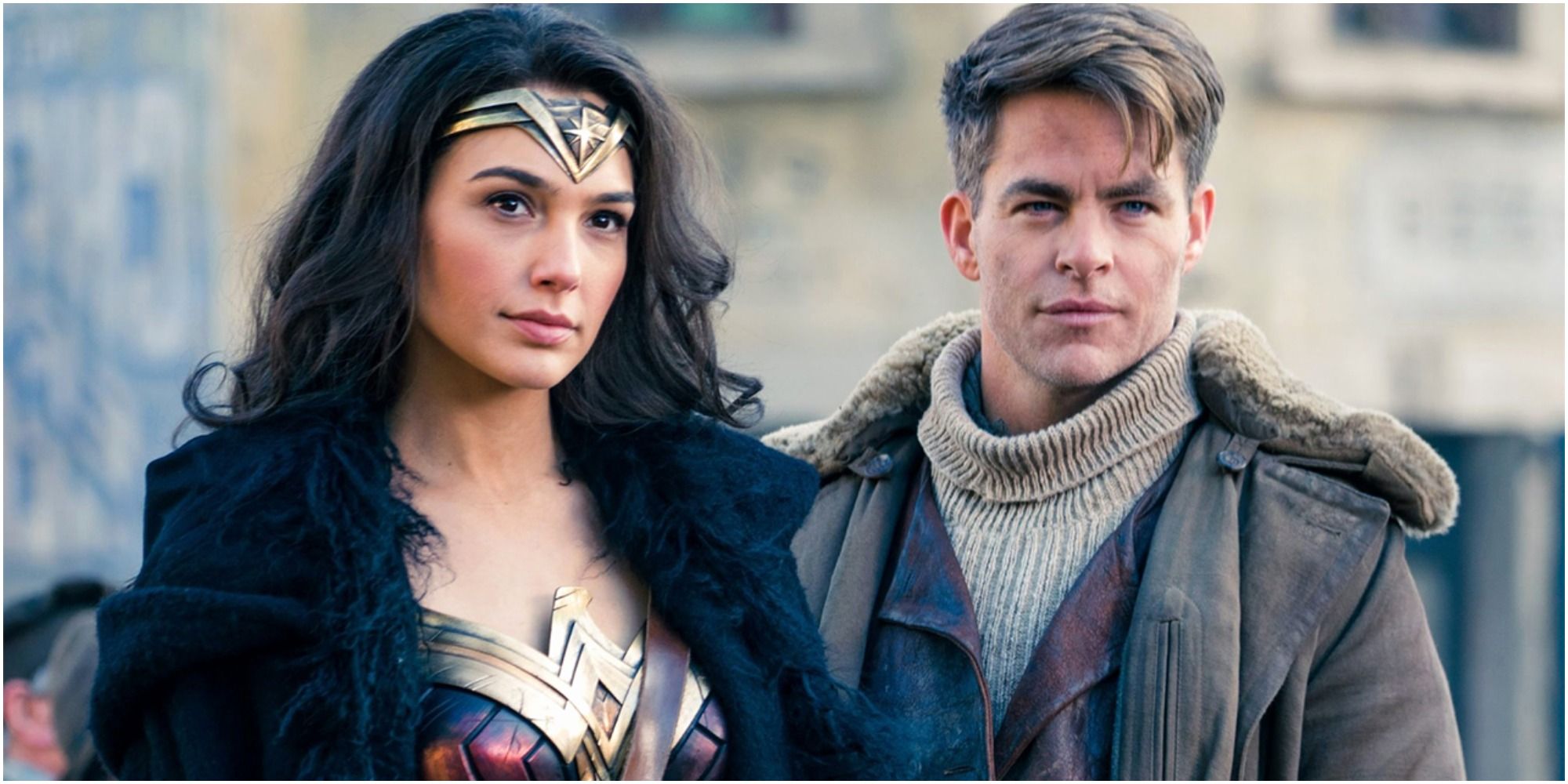 Wonder Woman and Steve Trevor in Wonder Woman 2017 Film