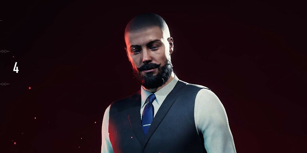 Vampire: The Masquerade Bloodhunt Enforcer Archetype looking cool in his suit