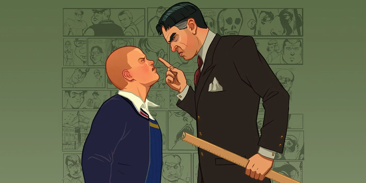 bully key art with jimmy being told off by teacher