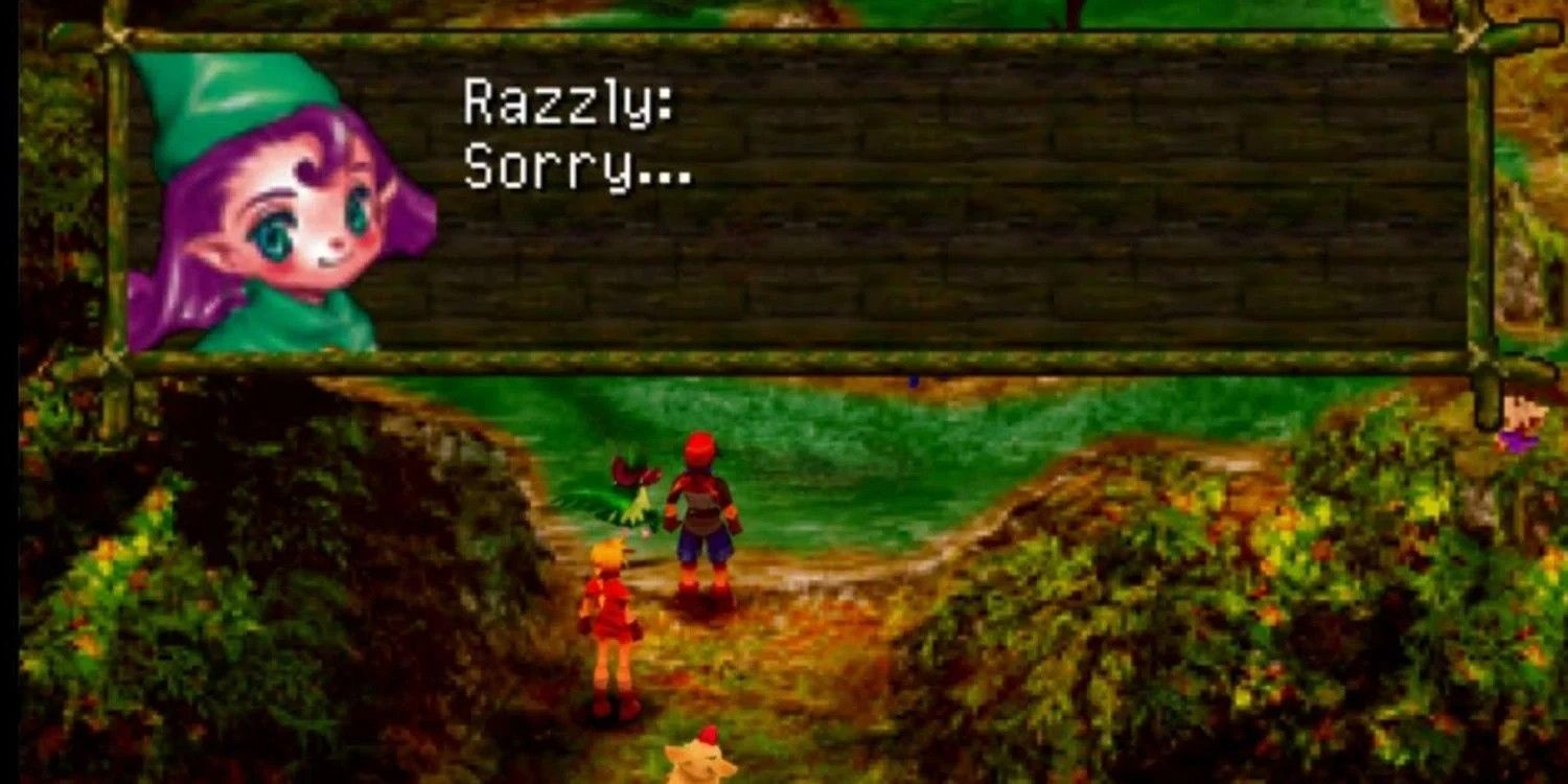 chrono cross screenshot of razzly with the main party